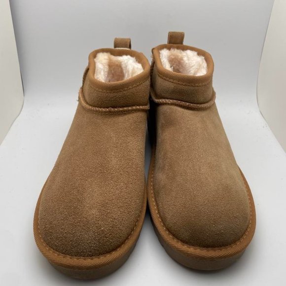 CUSHIONAIRE Women's Cozy pull on boot CHESTNUT-8 - Picture 3 of 6